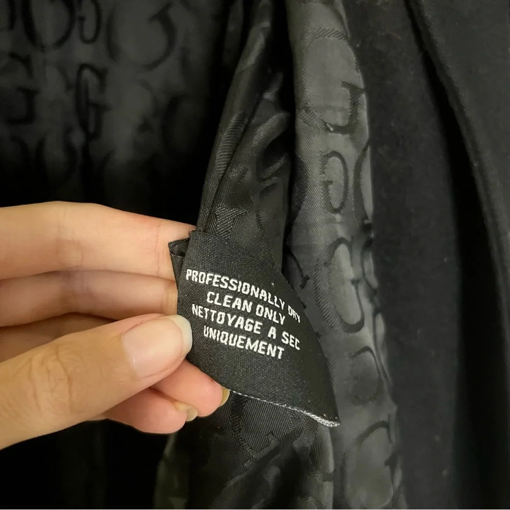 Guess Classic Black Pea Coat - Picture 11 of 14